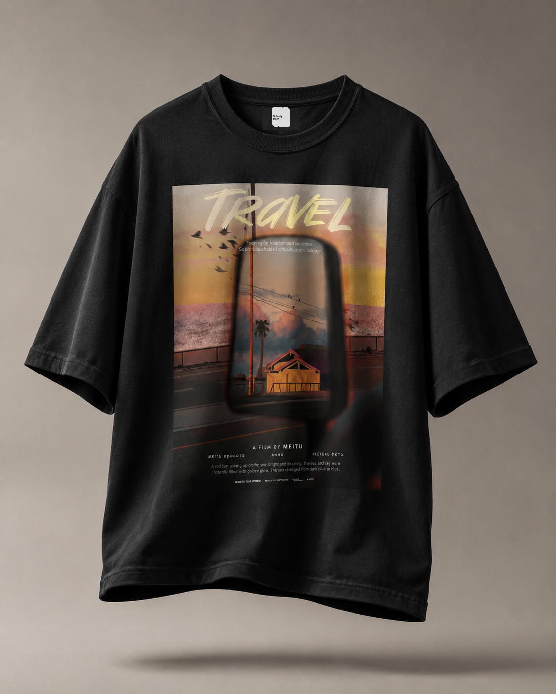 Travel Sunset Oversized Tee