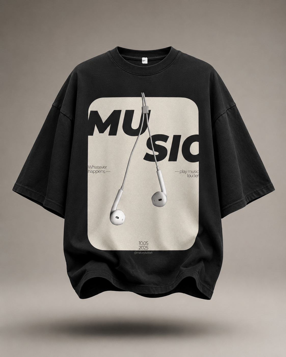 Play Music Louder Oversized Tee