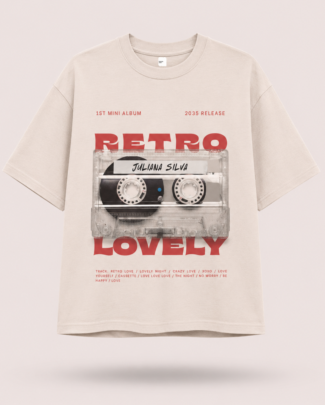 Retro Lovely Oversized Tee
