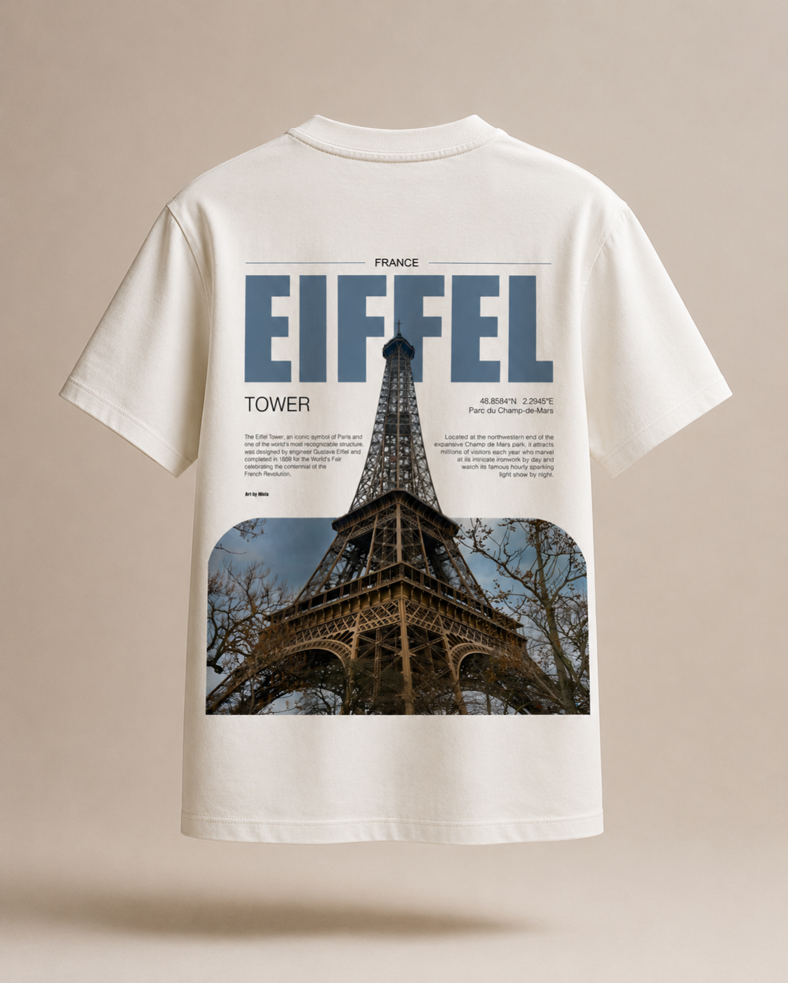 Above The Sky Eiffel Oversized Tee