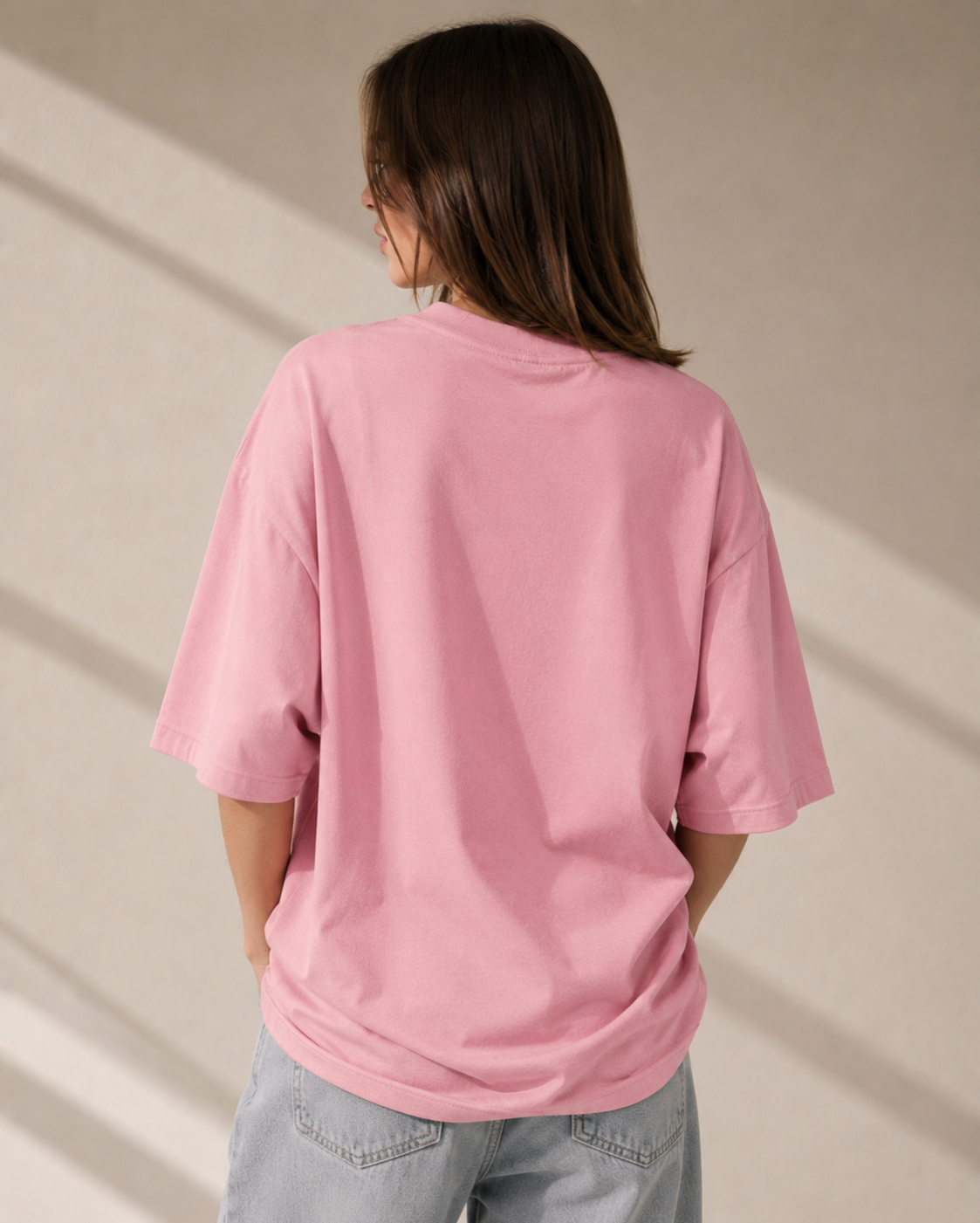 La Vie Belle Oversized Tee – Soft Blush Pink