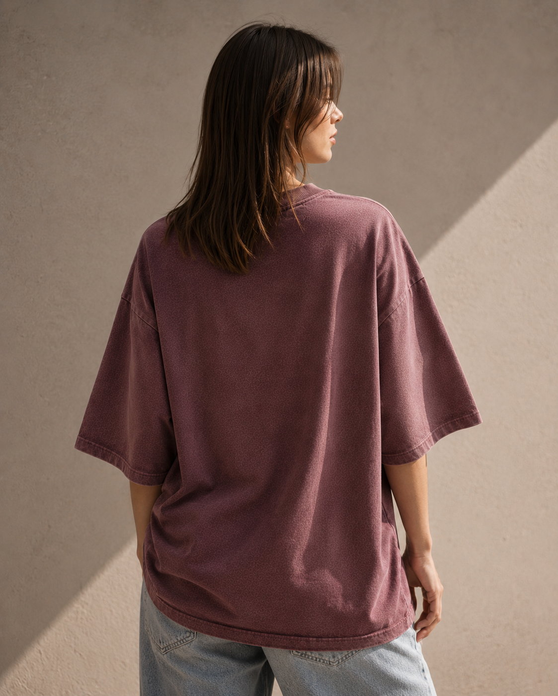 Moments de Clarté Oversized Tee – Vintage Mauve