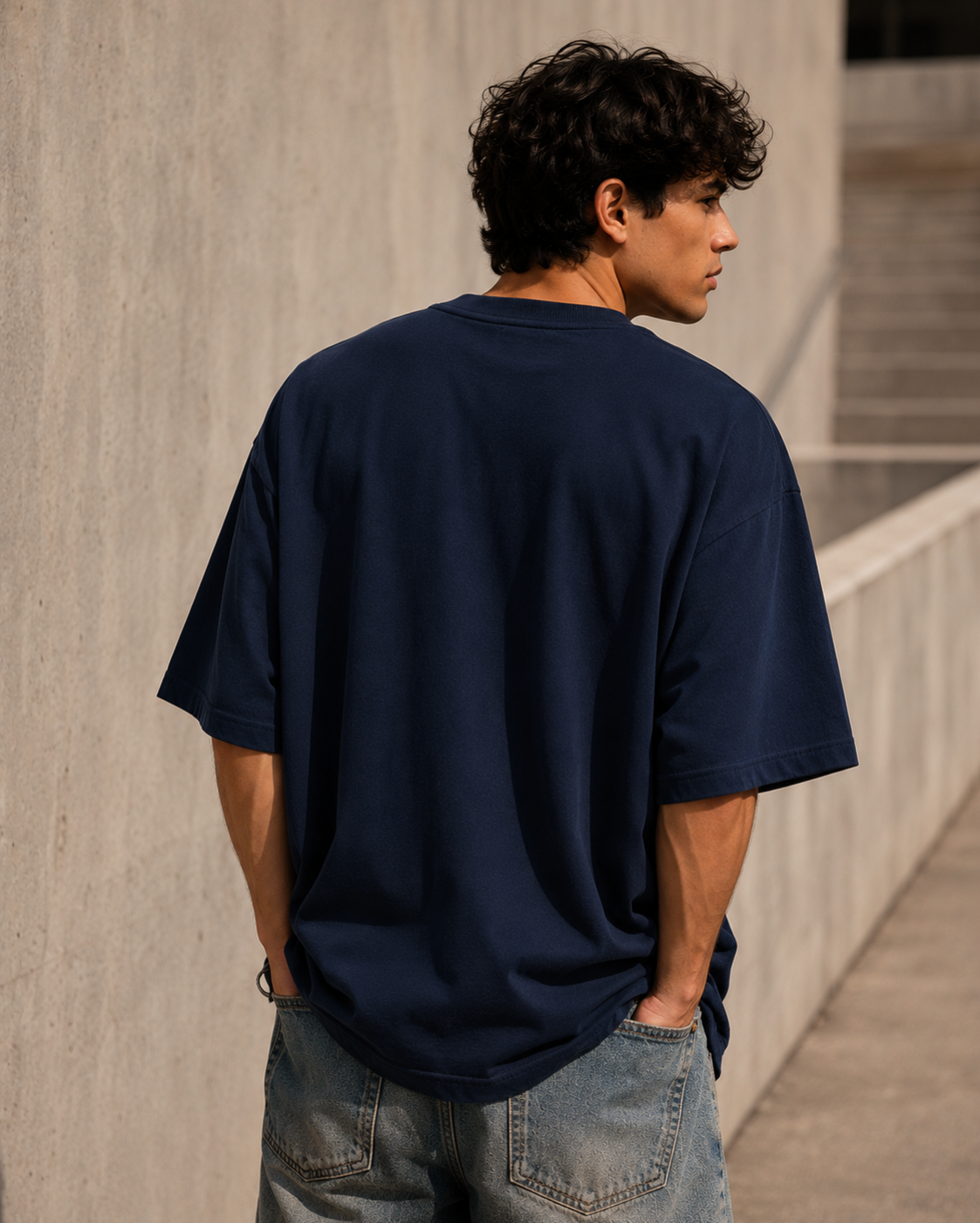Legends of Performance Oversized Tee – Midnight Navy