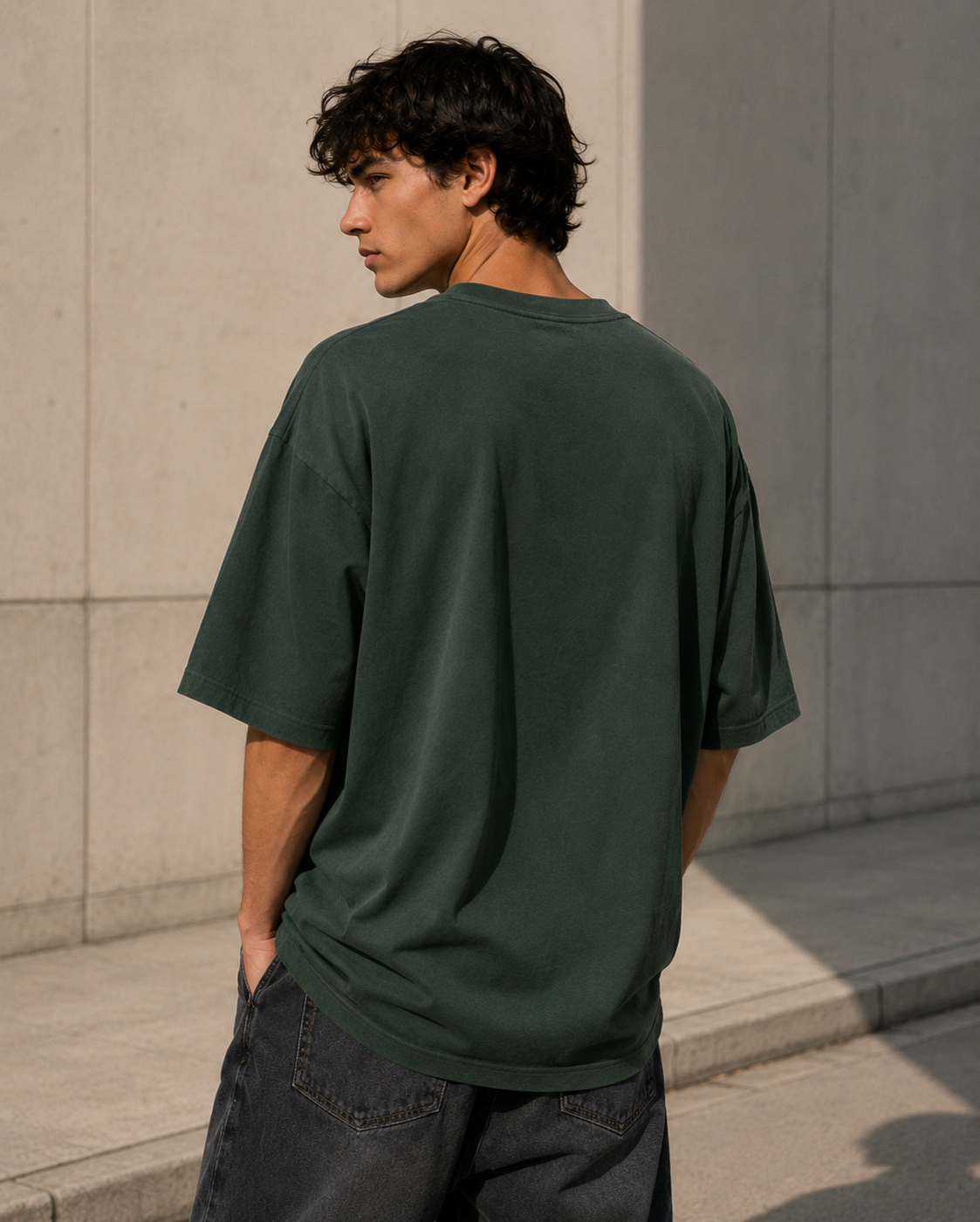 Wanderlust Oversized Tee – Forest Green
