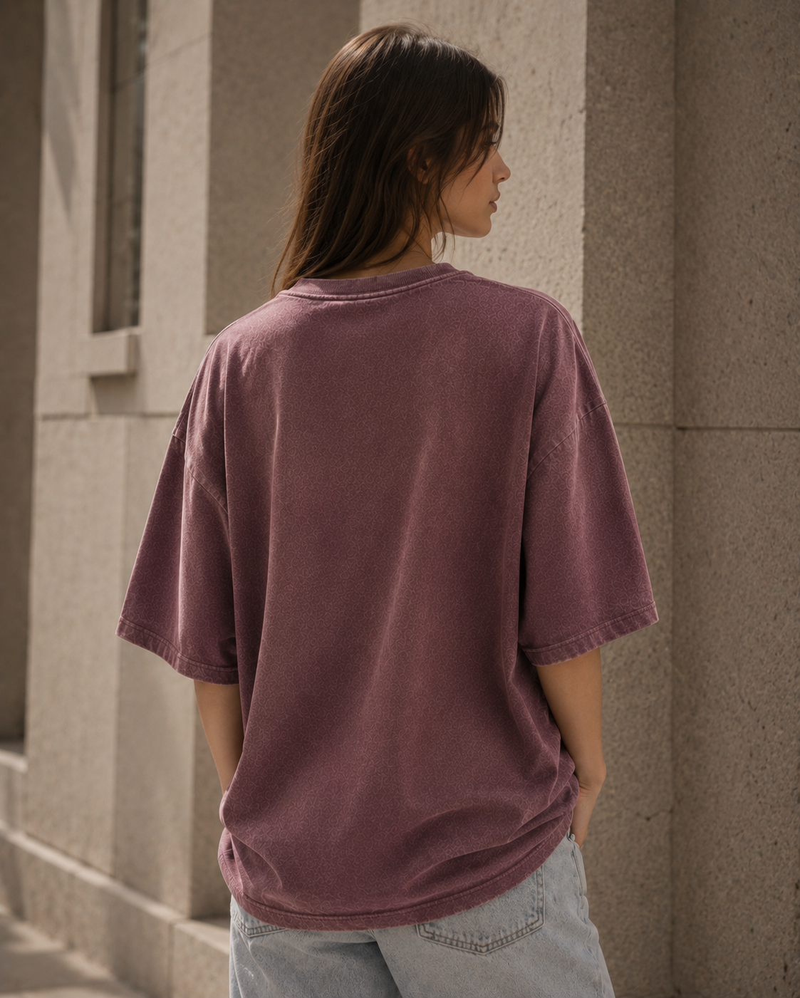 Moments de Clarté Oversized Tee – Vintage Mauve