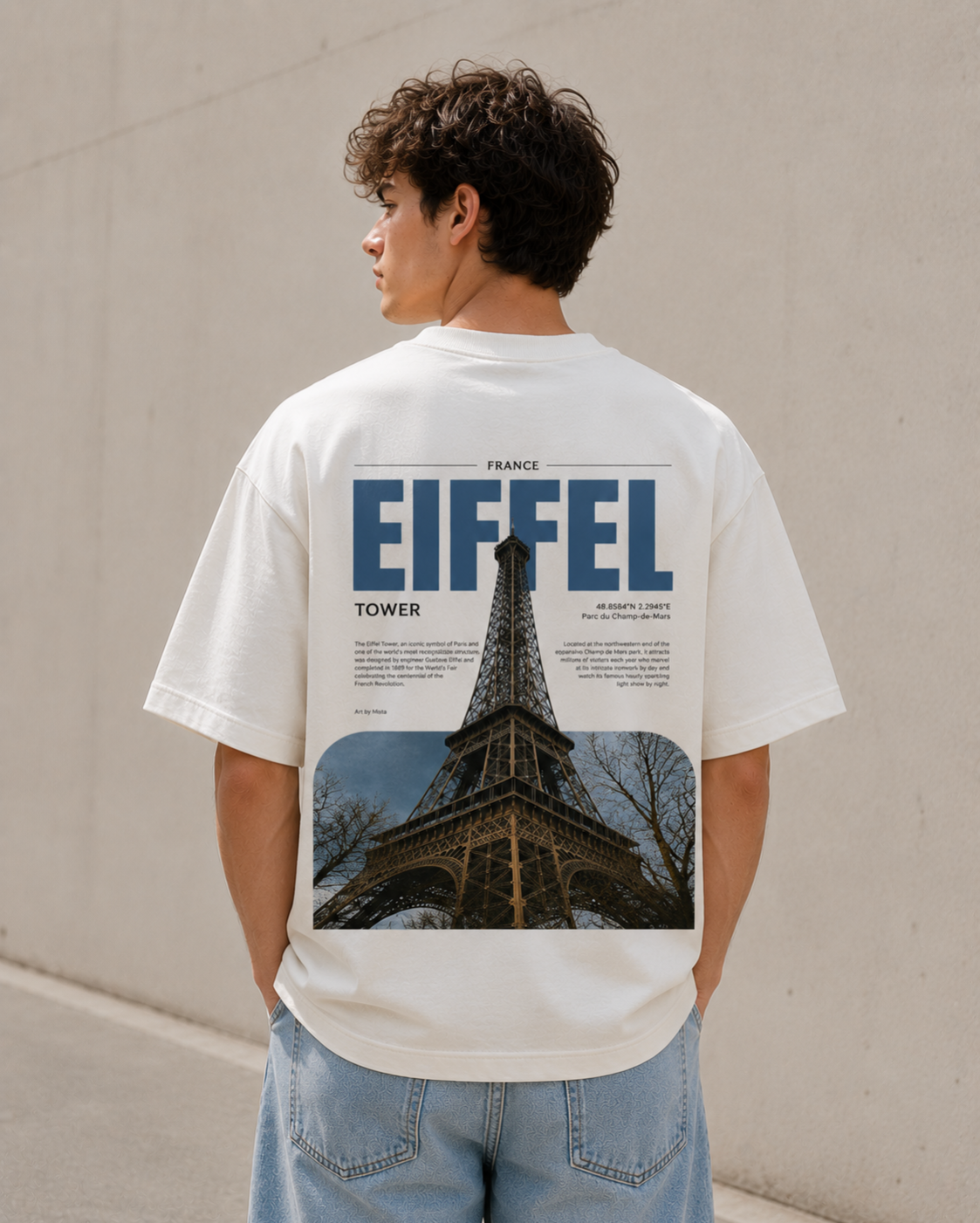 Above The Sky Eiffel Oversized Tee