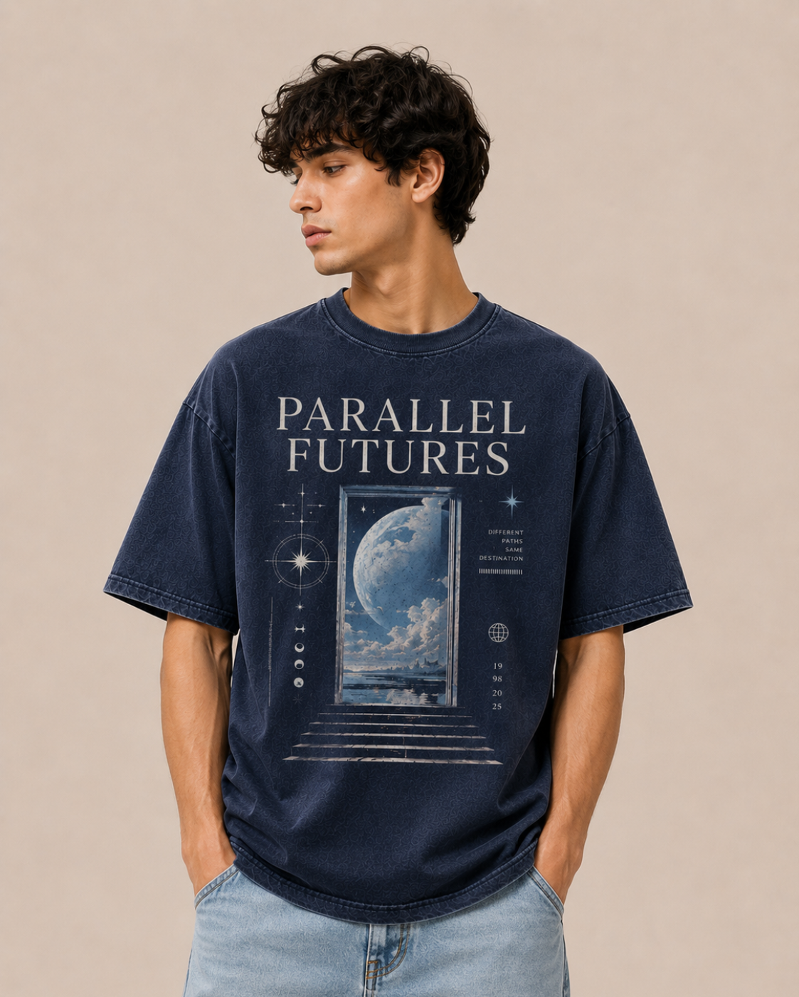 Cosmic oversized streetwear t shirt