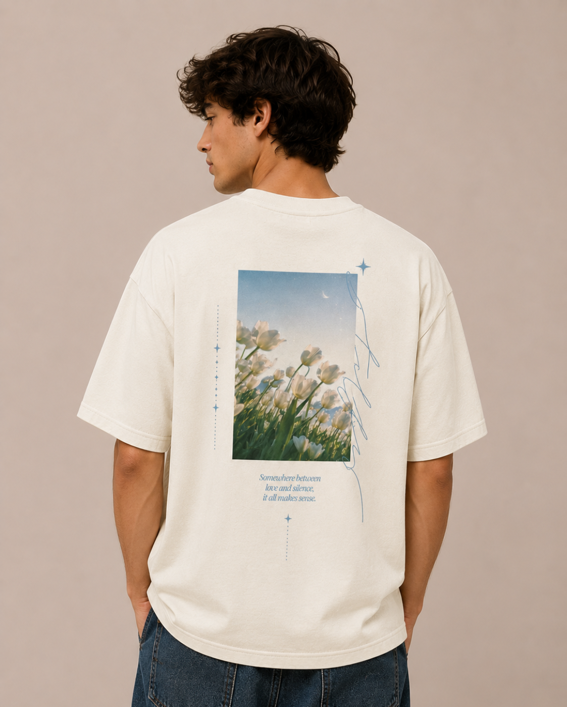 Tulip graphic unisex oversized tshirt